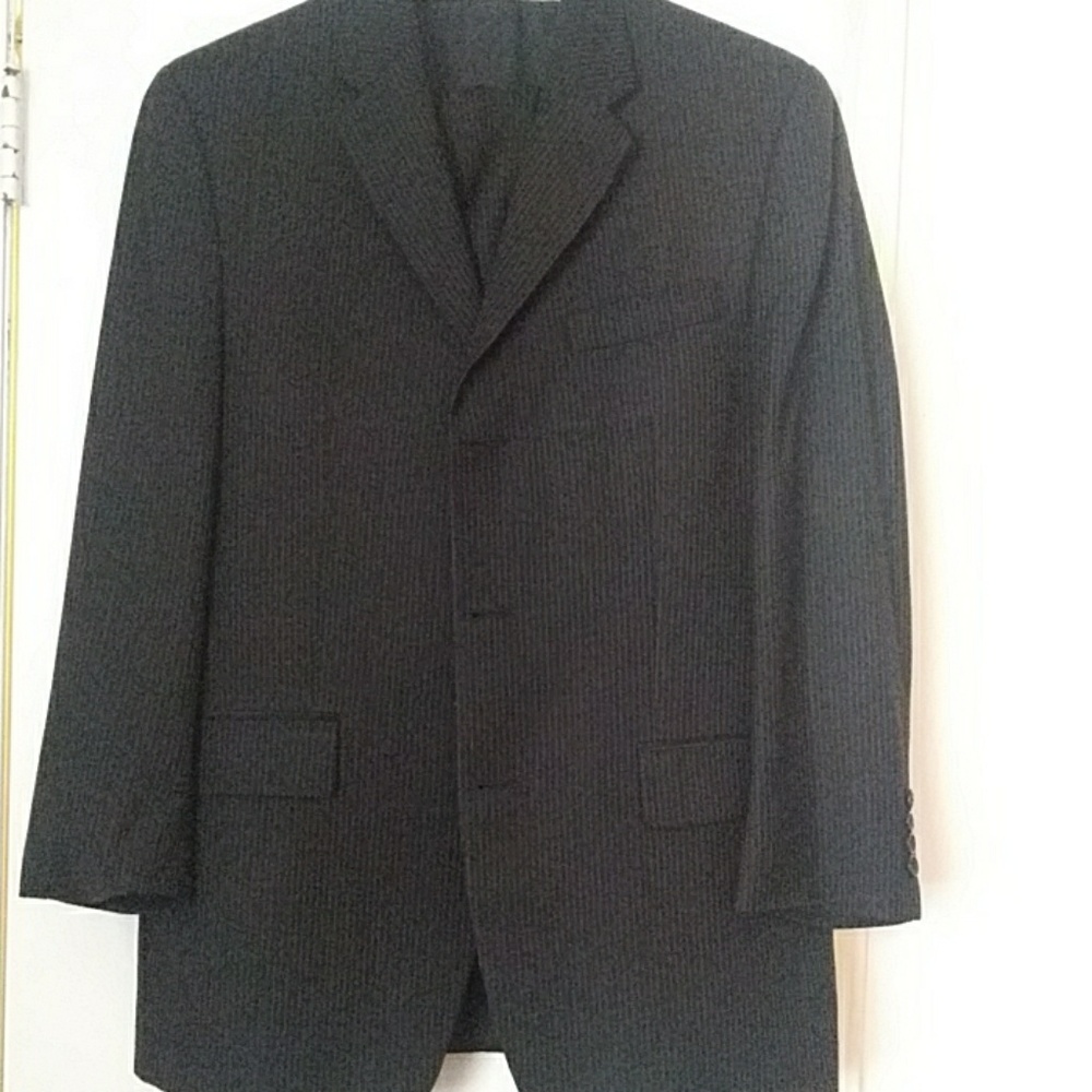 Calvin Klein Wool Pinstripe Suit